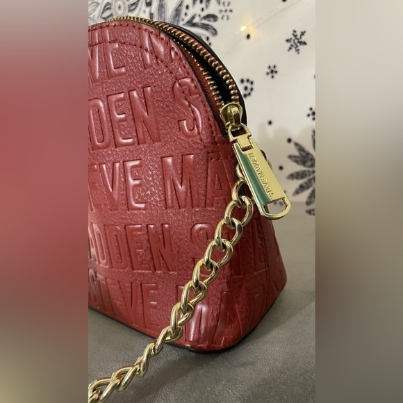 Steve Madden crossbody bag - burnt orange, gold chain strap / details - Picture 3 of 9